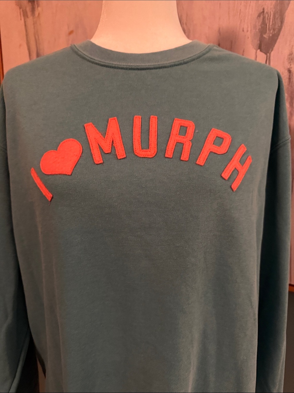 Teal 'I ♥ MURPH' Crewneck Sweatshirt